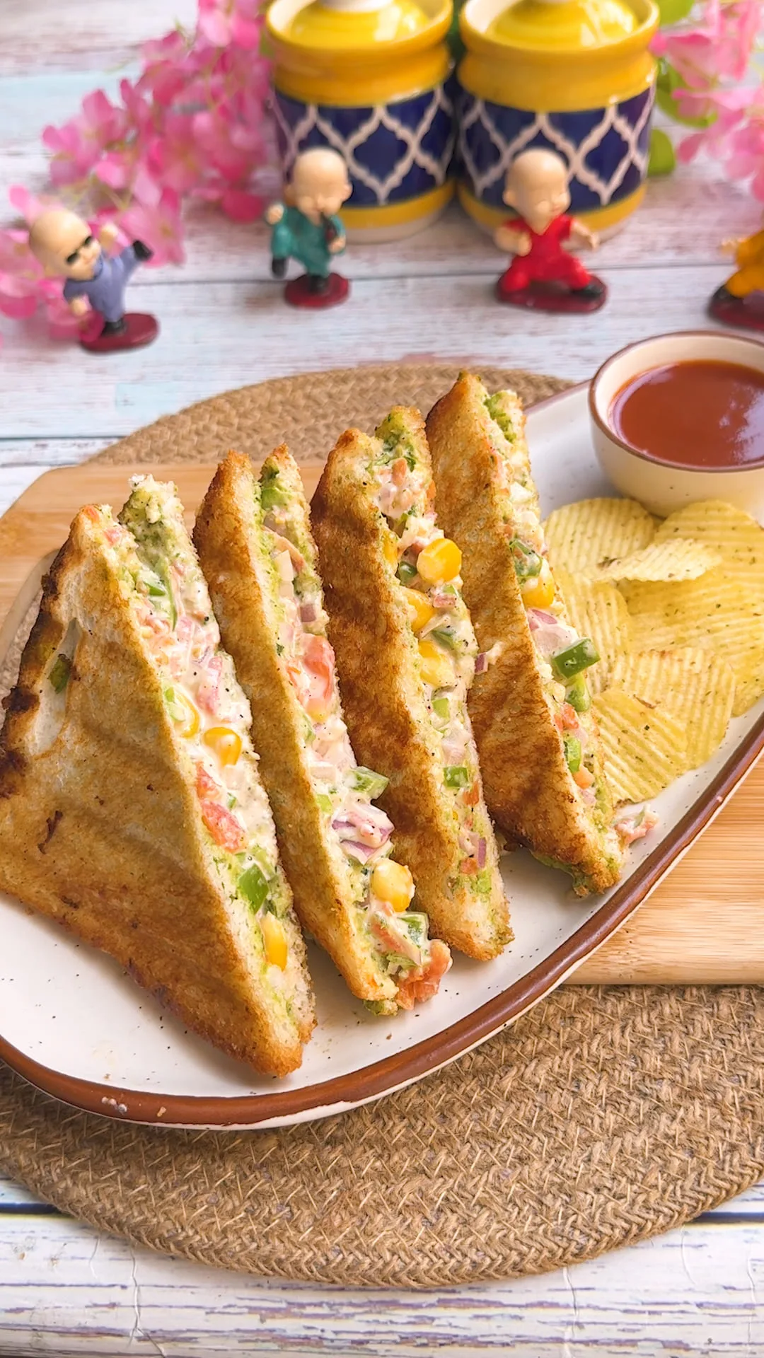 Veg Mayonnaise Sandwich Recipe for Breakfast and Tiffin
